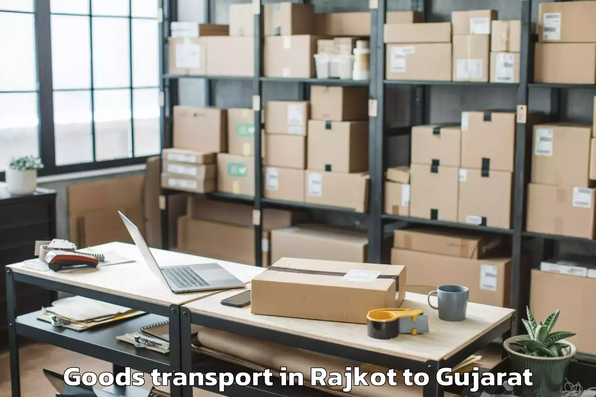 Trusted Rajkot to Abrama Goods Transport